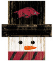 Arkansas Razorbacks Snowman Head Sign