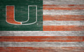 Miami Hurricanes 11" x 19" Distressed Flag Sign