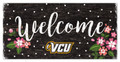 Virginia Commonwealth Rams 6" x 12" Floral Welcome Sign