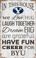 BYU Cougars 11" x 19" In This House Sign