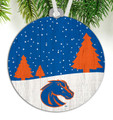 Boise State Broncos Snow Scene Ornament
