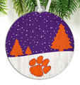 Clemson Tigers Snow Scene Ornament