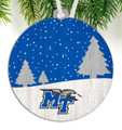 Middle Tennessee State Blue Raiders Snow Scene Ornament