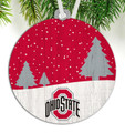 Ohio State Buckeyes Snow Scene Ornament