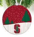 Stanford Cardinal Snow Scene Ornament