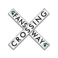 Michigan State Spartans 24" Fans Way Crossing Wall Art