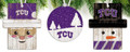 Texas Christian Horned Frogs 3-Pack Christmas Ornament Set