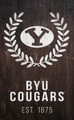 BYU Cougars 11" x 19" Laurel Wreath Sign