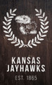 Kansas Jayhawks 11" x 19" Laurel Wreath Sign