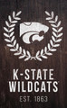 Kansas State Wildcats 11" x 19" Laurel Wreath Sign
