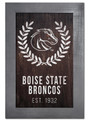 Boise State Broncos 11" x 19" Laurel Wreath Framed Sign