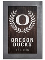 Oregon Ducks 11" x 19" Laurel Wreath Framed Sign