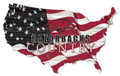 Arkansas Razorbacks 15" USA Flag Cutout Sign