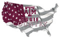 Texas A&M Aggies 15" USA Flag Cutout Sign