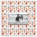Syracuse Orange Floral Pattern 10" x 10" Picture Frame
