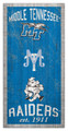 Middle Tennessee State Blue Raiders 6" x 12" Heritage Sign