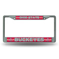 Ohio State Buckeyes Bling Chrome License Plate Frame