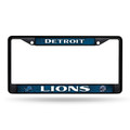 Detroit Lions Black Chrome License Plate Frame