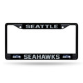 Seattle Seahawks Black Chrome License Plate Frame