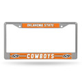 Oklahoma State Cowboys Silver Chrome License Plate Frame