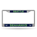 Seattle Seahawks Secondary Logo Silver Chrome License Plate Frame