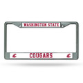 Washington State Cougars College Chrome License Plate Frame