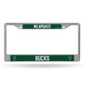 Milwaukee Bucks Silver Chrome License Plate Frame