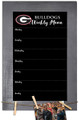 Georgia Bulldogs Weekly Menu Chalkboard with Frame