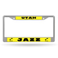 Utah Jazz Silver Chrome License Plate Frame