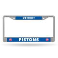 Detroit Pistons Silver Chrome License Plate Frame