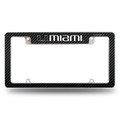 Miami Hurricanes Carbon Fiber Chrome License Plate Frame