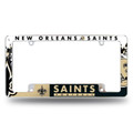 New Orleans Saints All Over Chrome License Plate Frame