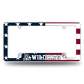 Arizona Wildcats Patriotic All Over Chrome License Plate Frame