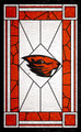Oregon State Beavers 11" x 19" Stained Glass Sign