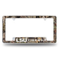 LSU Tigers Mossy Oak Camo Chrome License Plate Frame