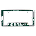 Michigan State Spartans Wave Chrome License Plate Frame