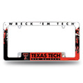 Texas Tech Red Raiders Primary All Over Chrome License Plate Frame