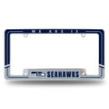 Seattle Seahawks Two-Tone Chrome License Plate Frame