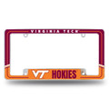 Virginia Tech Hokies Two-Tone All Over Chrome License Plate Frame