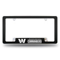 Washington Commanders Carbon Fiber Chrome License Plate Frame
