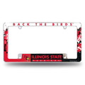 Illinois State Redbirds All Over Chrome License Plate Frame