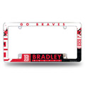 Bradley Braves All Over Chrome License Plate Frame