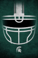 Michigan State Spartans 17" x 26" Ghost Helmet Sign