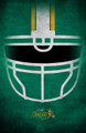 North Dakota State Bison 17" x 26" Ghost Helmet Sign