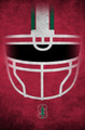 Stanford Cardinal 17" x 26" Ghost Helmet Sign