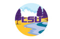 LSU Tigers 12" Landscape Circle Sign