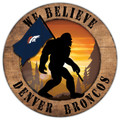 Denver Broncos Bigfoot 12" Circle Sign
