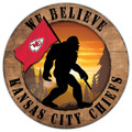 Kansas City Chiefs Bigfoot 12" Circle Sign