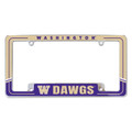 Washington Huskies Two-Tone Chrome License Plate Frame