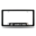 Oklahoma City Thunder Carbon Fiber Chrome License Plate Frame